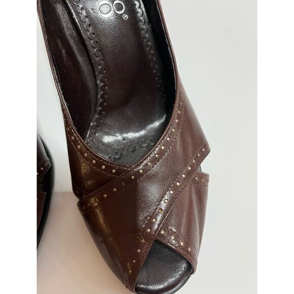 Franco Sarto Brazilian leather peep toe pumps 8 M‎ 3 1/2" heel Excellent - Picture 5 of 5